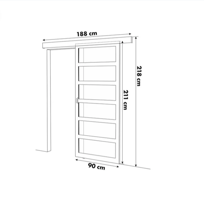 Balci Noah schuifdeur in wit - 90x211 cm