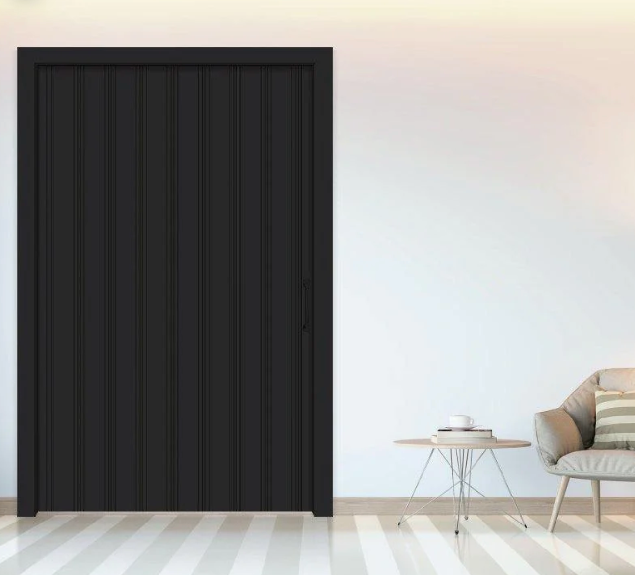 Balci Alufold vouwdeur in zwart - 83x230 cm